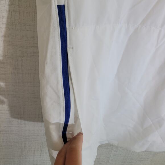 Nike Air Force Pullover Short Sleeve Training Jacket Mens Large White Blue Zip - Picture 3 of 9